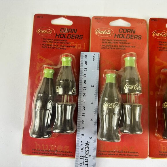 Vintage Coca-Cola Corn Holders & Tablecloth Weights Lot - Picture 2 of 2